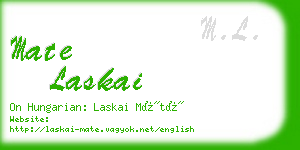 mate laskai business card